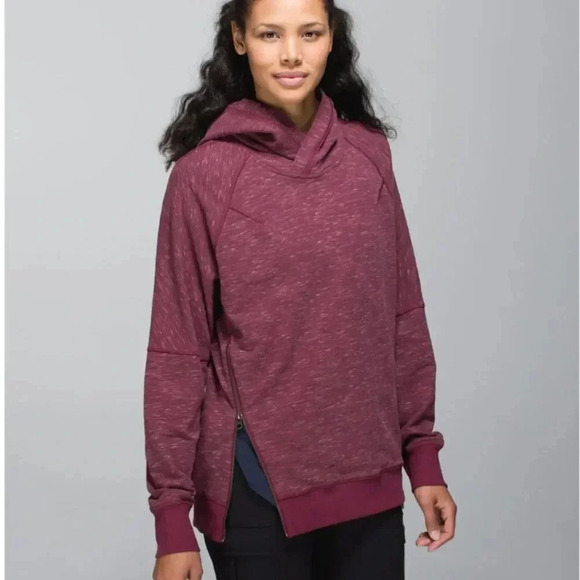 Lululemon Om & Roam Hoodie Sweatshirt Pullover Double Zip Hooded Maroon Rust 2 - Picture 2 of 13